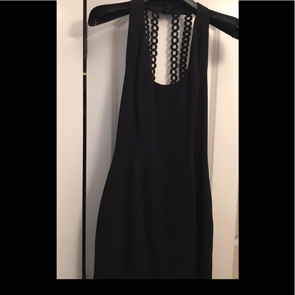 Nicole Miller Vintage 1990 Black Halter Mini Dress